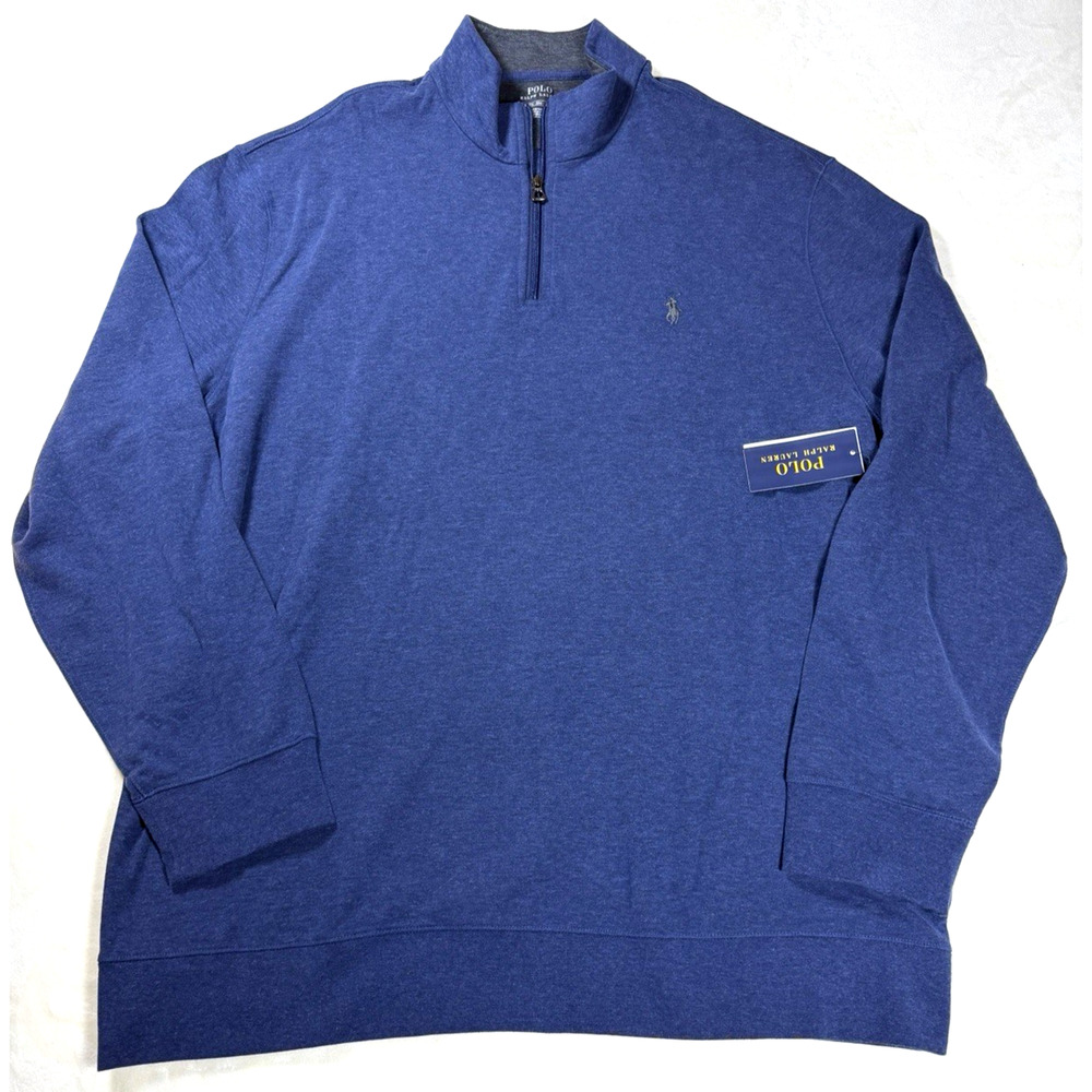 Polo Ralph Lauren Mens XXL Big & Tall Half Zip Pullover Spring Navy NWT